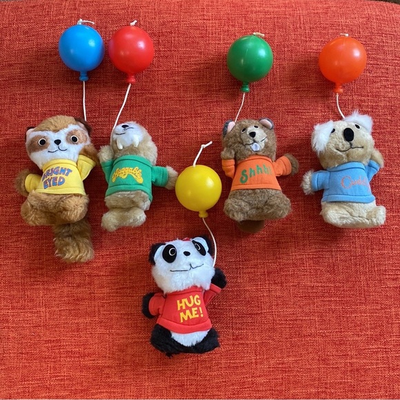 VTG 80’s Hallmark Shirt Tales Plush Toy Toys Set Balloon - Picture 2 of 15